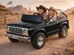 JOKOMISIADA Dvojmiestne autíčko na batérie – klasický Ford Bronco Pickup PA0338 čierne