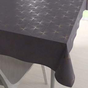Biante Zamatový obdĺžnikový obrus Isabela IBL-003 Rose Gold trojuholníky na sivom 50x100 cm