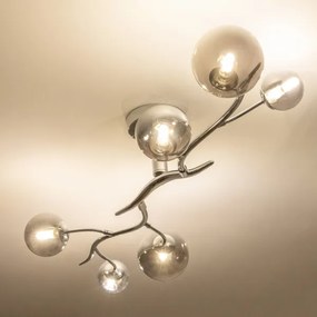 Brilagi - LED Prisadený luster MISTEL 6xG9/3W/230V lesklý chróm/dymová