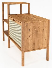 Knižnica z dubového dreva v prírodnej farbe 115x86 cm Pola - The Beds