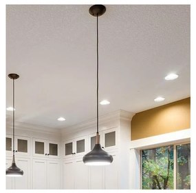 Feiss FE-BESO-P-M-DBZ -Závesné svietidlo na kábli BESO 1xE27/60W/230V pr.25,4cm čierna/medená