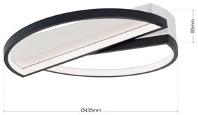 Orion DL 7-693 - LED Stmievateľné stropné svietidlo OLGA LED/28W/230V čierna/biela