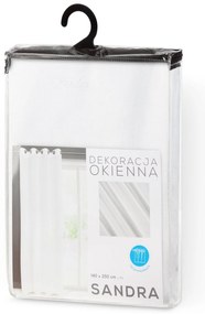 ZÁCLONA NA KRÚŽKOCH SANDRA 140X250 CM BIELA