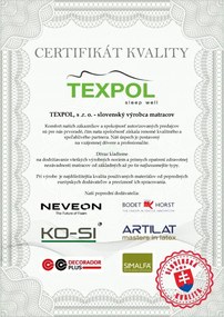 Texpol NOA AKCIA 1 + 1 - obojstranný matrac - dva kusy, snímateľný poťah
