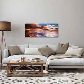 Obraz - Večerná pláž (120x50 cm)