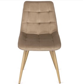 Sada stola SKUBI 120-160 cm Artisan Oak a 4 béžových stoličiek RODRI