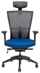 Kancelárska ergonomická stolička MERENS — látka, čierna / viac farieb Červená