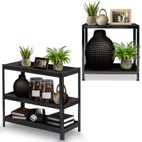 Kovový úložný regál 180 x 90 x 40 cm Humberg HR-851 čierny