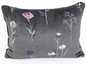 Obliečka na vankúš mikroplyš Exclusive 50 × 70 cm - Vlčie maky tmavo šedé