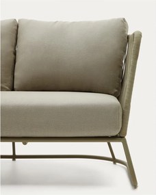 Kaki oceľová záhradná pohovka Saconca – Kave Home