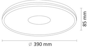 LED Stmievateľné stropné svietidlo LEON LED/24W/230V + diaľkové ovládanie