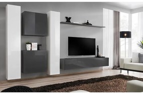 Obývacia stena Switch VI Biely/Grafit