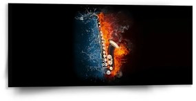 Sablio Obraz Ohnivý saxofón - 110x50 cm
