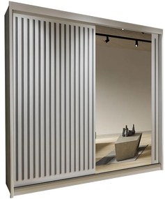 Skriňa Royal 203 Biely/Lamela Šedá