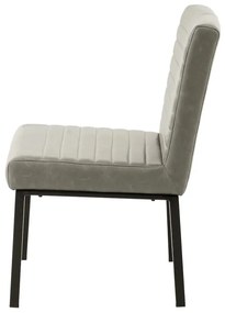 furniture-nabytek.cz - Čalúnená stolička Wingston XXL, nosnosť 250 kg, umelá koža / kov, šedozelená