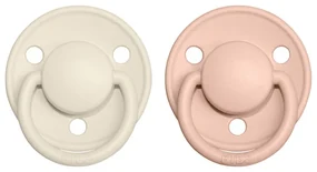 BIBS De Lux cumlíky, kaučuk 2ks - veľkosť 2 - Ivory Blush