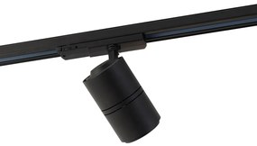 Moderný 3-fázový koľajnicový systém čierny so 4 reflektormi 3000-4000K - Ruler