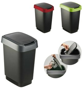 ROTHO TWIST odpadkový kôš 10L / šedá