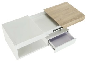 Kondela Konferenčný stolík, biely lesk/dub sonoma, MELIDA