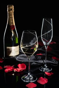 Diamante pohár na červené víno Silhouette City s kamienkami Swarovski 470 ml 2KS