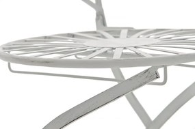 Súprava kovových stoličiek a stola Indra (SET 2+1) - Biela antik