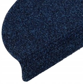 vidaXL Samolepiace rohože na schody 5 ks 56x17x3 cm tmavomodré polkruhové
