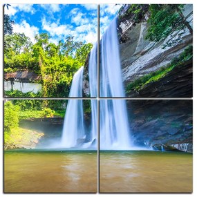Obraz na plátne - Huai Luang vodopád - štvorec 3228E (100x100 cm)