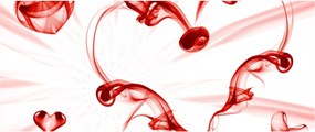 Obraz srdca z dymu (120x50 cm)
