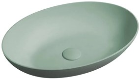 Sapho Sapho, FORMIGO betónové umývadlo na dosku, 60x40cm, zelená matná, FG223