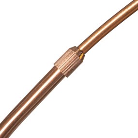 Moderná oblúková lampa medená s bielym tienidlom - Arc Basic