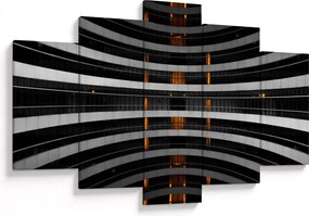 Abstraktný obraz - budova (150x105 cm)