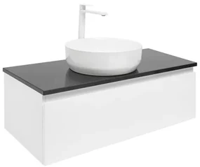 Kúpeľňová skrinka s krycou doskou SAT B-WAY 99x30x45 cm biely lesk BWAY100WTKUB