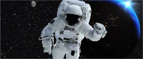 Obraz - Astronaut vo vesmíre (120x50 cm)