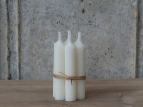 Krémová úzka krátka sviečka Short pearl - Ø 2 *11cm / 4.5h