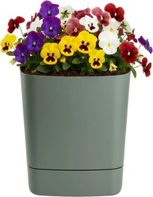 PLASTOVÝ KVETINÁČ CUBI 30X33 CM MÄTOVÁ