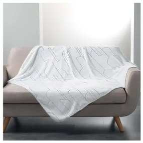 Sammer Plyšová deka v bielej farbe so zlatým vzorom 125x150 cm 3574386089999