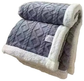 Sivá deka s baránkom 150x200 cm Island – My House