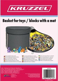 KRUZZEL Kôš na hračky s podložkou na hranie - Kruzzel
