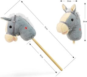 Kôň na palici Milly Mally sivý