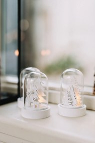 STAR TRADING Svietiaca dekorácia Winter Fairytale Kupol – set 3 kusov