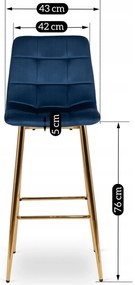 PROXIMA.store - Jedálenská barová stolička ARIEL FARBA: sivá