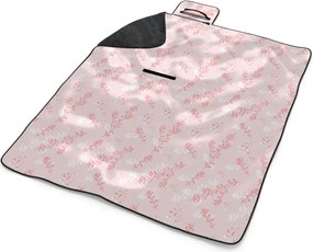 Sablio Plážová deka Ružové rastliny: 200x140 cm