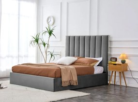 Dvoulůžková postel Palazzo 160 x 200 cm šedo-stříbrná