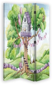 Gario Paraván Domček bielych králikov na strome Rozmery: 110 x 170 cm, Prevedenie: Otočný paraván 360°
