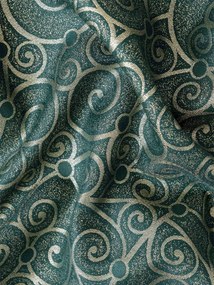 Lurexová Vianočná obliečka na vankúš Štedrovečerná zeleň - 40 × 40 cm