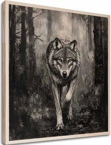 Obraz na dreve Fenrir - Vlk severských lesov