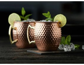 Oceľové hrnčeky v súprave 2 ks v medenej farbe 400 ml Moscow Mule – Lyngby Glas