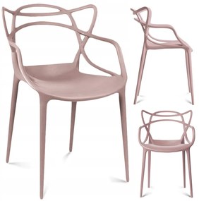 Plastová jedálenská stolička azuro hnedá sc103 | jaks