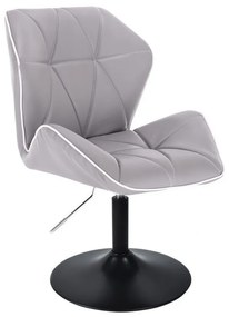 LuxuryForm DESIGN Stolička MILANO MAX na čiernom tanieri - šedá