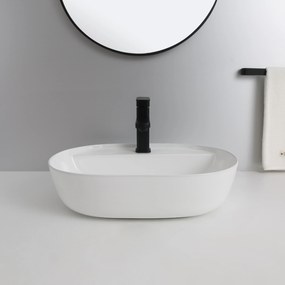 Erga Ainhoa, umývadlo na dosku 500x400x135 mm, biela lesklá, ERG-V03-9486B-WH